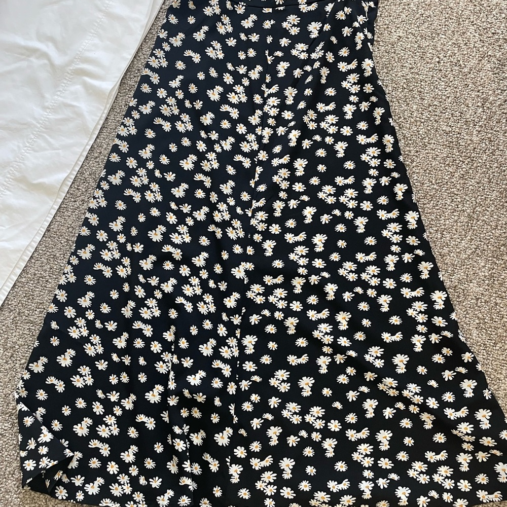 Floral Black Skirt